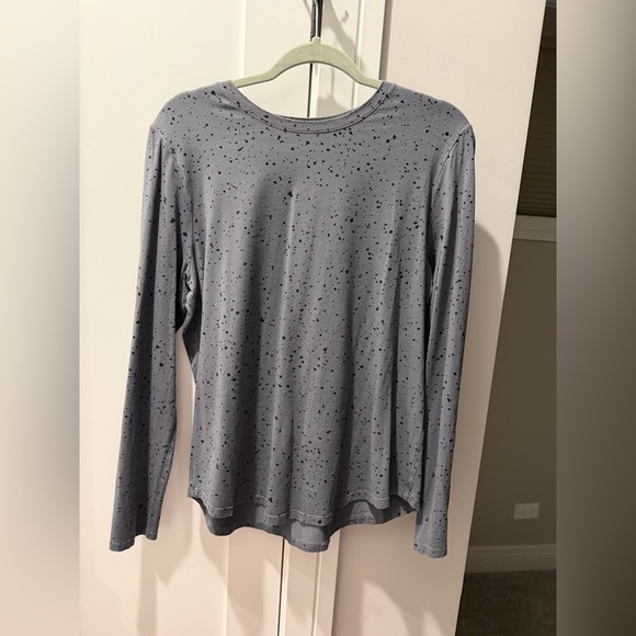 Lululemon Love Long Sleeve Shirt *Splatter Revitalize Splatter Anchor Black - Picture 2 of 9